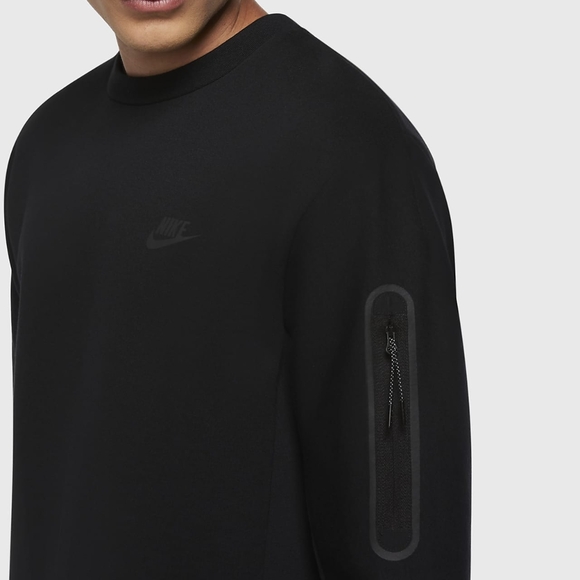 Nike Sportswear Tech Fleece Crew Sweatshirt 'Black- Large - Picture 3 of 16
